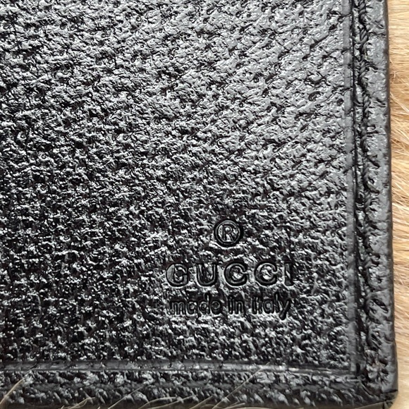 GUCCI Black Grained Leather Web Logo Bifold Bill/Money Clip Wallet - Picture 9 of 9